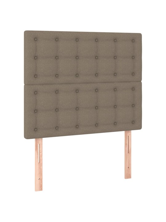Gultas galvgalis ar led, 90x5x118/128 cm, pelēkbrūns audums