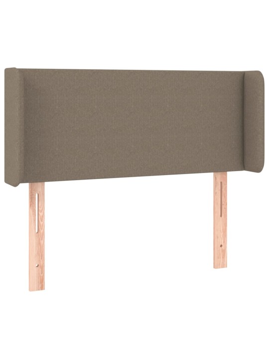 Gultas galvgalis ar led, 93x16x78/88 cm, pelēkbrūns audums