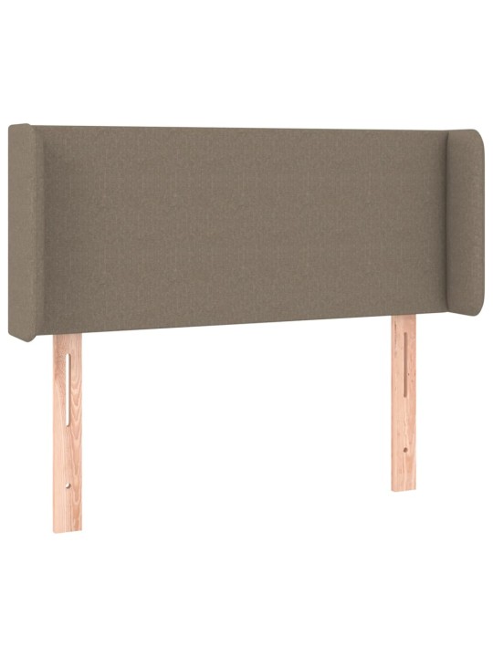 Gultas galvgalis ar LED, 103x16x78/88 cm, pelēkbrūns audums