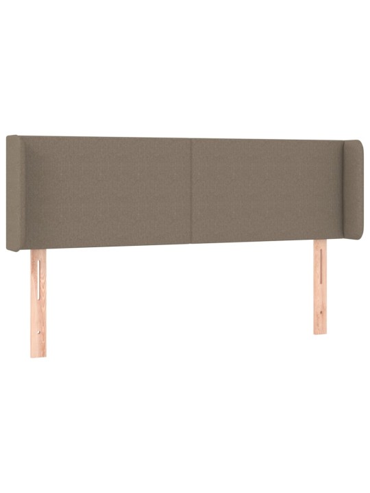 Gultas galvgalis ar LED, 147x16x78/88 cm, pelēkbrūns audums
