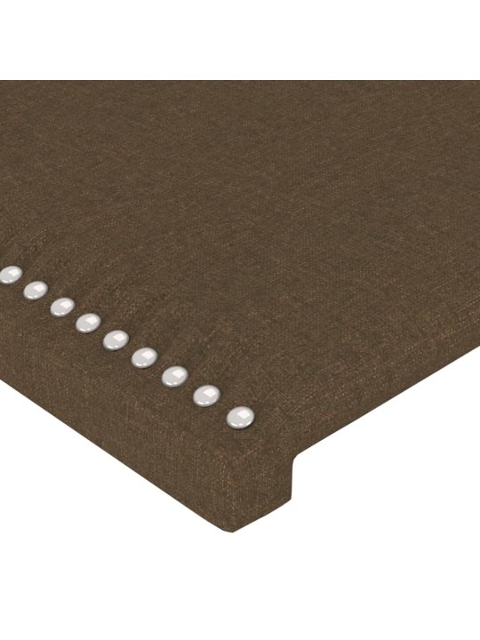 Gultas galvgalis ar led, 93x16x78/88 cm, tumši brūns audums