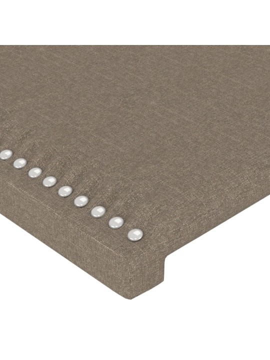 Gultas galvgalis ar led, 93x16x78/88 cm, pelēkbrūns audums