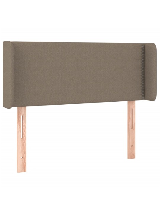 Gultas galvgalis ar LED, 103x16x78/88 cm, pelēkbrūns audums