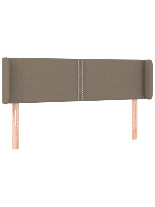 Gultas galvgalis ar led, 147x16x78/88 cm, pelēkbrūns audums