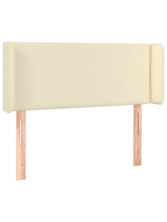 Gultas galvgalis ar LED, 103x16x78/88 cm, krēmkrāsas