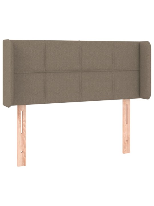 Gultas galvgalis ar led, 93x16x78/88 cm, pelēkbrūns audums