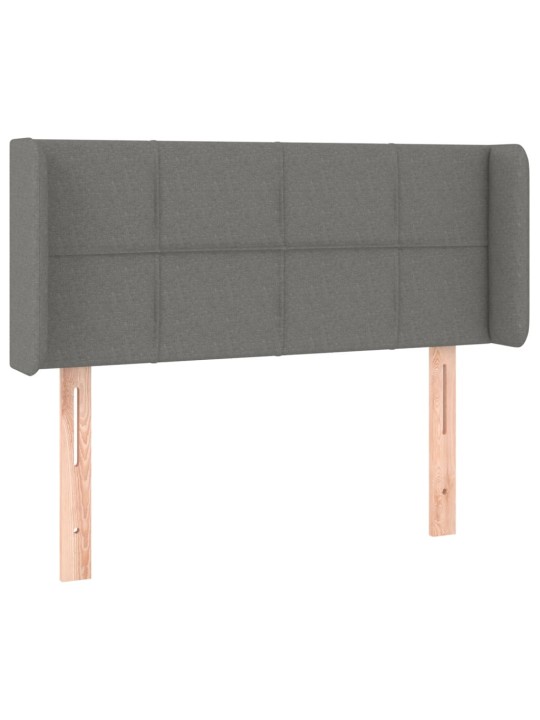 Gultas galvgalis ar LED, 103x16x78/88 cm, tumši pelēks audums