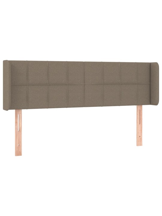 Gultas galvgalis ar LED, 147x16x78/88 cm, pelēkbrūns audums