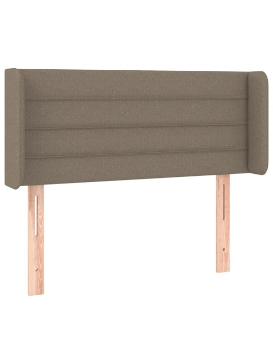 Gultas galvgalis ar led, 83x16x78/88 cm, pelēkbrūns audums