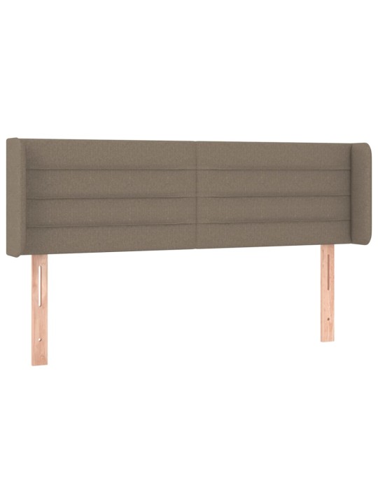 Gultas galvgalis ar LED, 147x16x78/88 cm, pelēkbrūns audums
