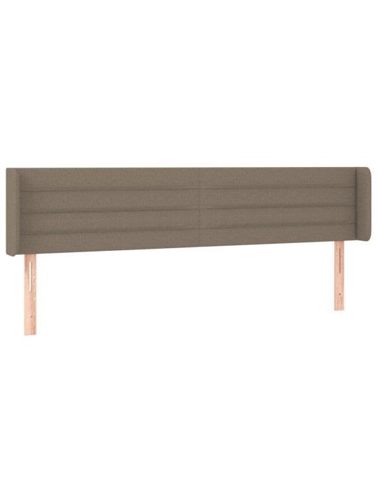 Gultas galvgalis ar led, 203x16x78/88 cm, pelēkbrūns audums