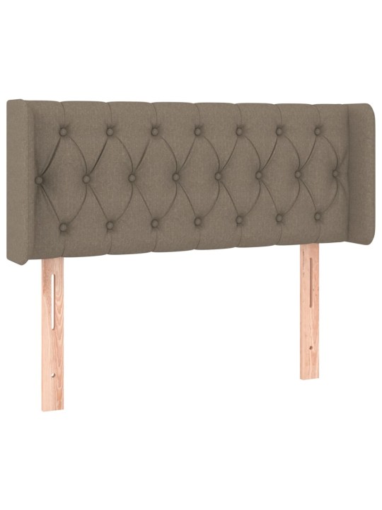 Gultas galvgalis ar led, 93x16x78/88 cm, pelēkbrūns audums