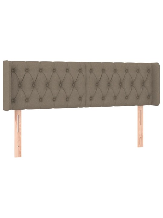 Gultas galvgalis ar LED, 147x16x78/88 cm, pelēkbrūns audums