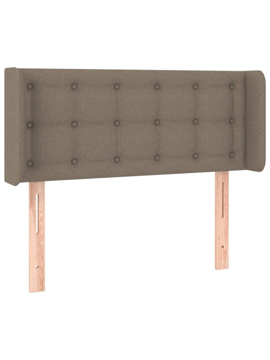 Gultas galvgalis ar led, 83x16x78/88 cm, pelēkbrūns audums