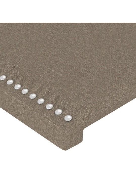 Gultas galvgalis ar led, 93x16x118/128 cm, pelēkbrūns audums