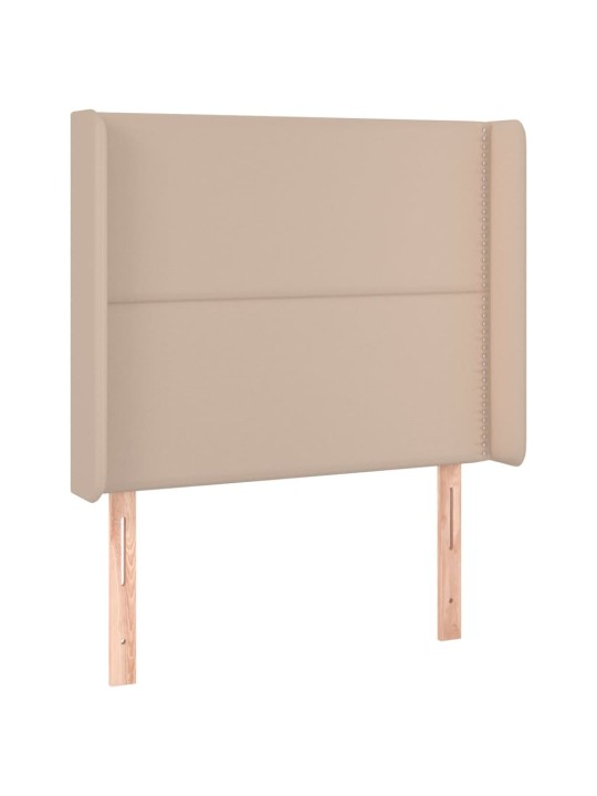 Gultas galvgalis ar led, 103x16x118/128 cm, kapučīno