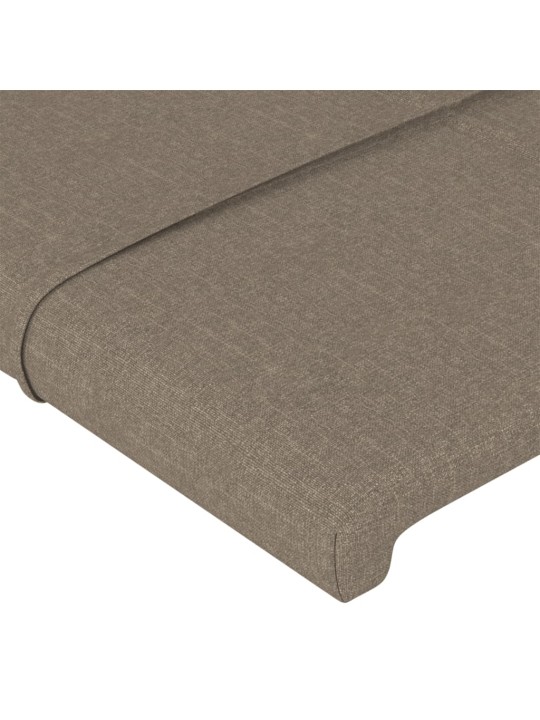 Gultas galvgalis ar led, 93x16x118/128 cm, pelēkbrūns audums