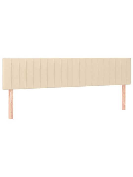 Kontinentālā gulta rāmis ar matraci, krēmkrāsas audums, 200x200 cm