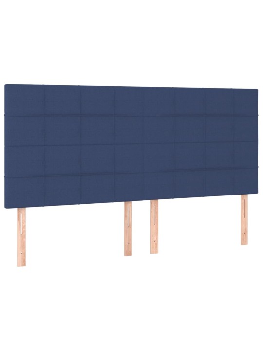 Kontinentālā gulta ar matraci, zils, 160x200 cm, audums