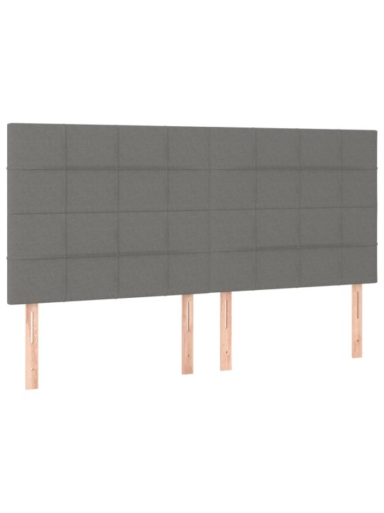 Gulta bez matrača, tumši pelēks, 200x200 cm, audums