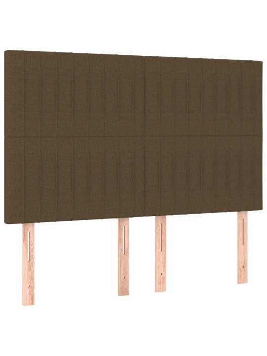 Gulta bez matrača, tumši brūns, 140x190 cm, audums