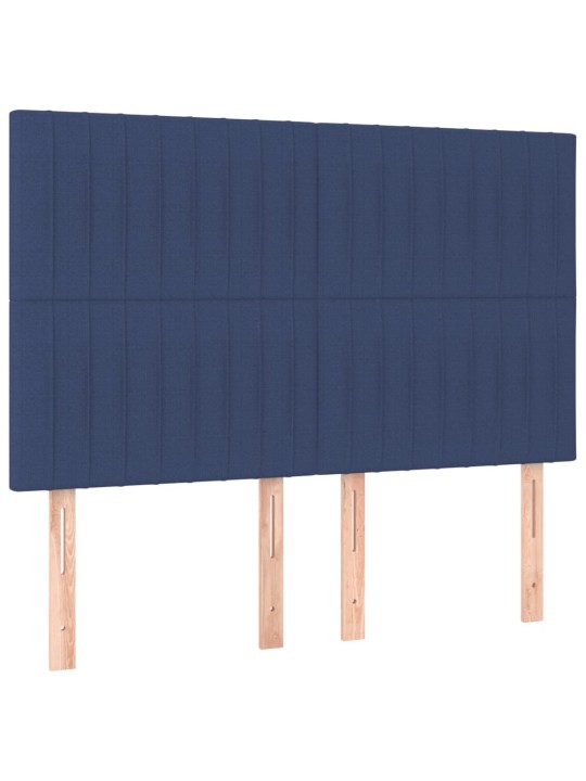 Gulta bez matrača, zils, 140x190 cm, audums