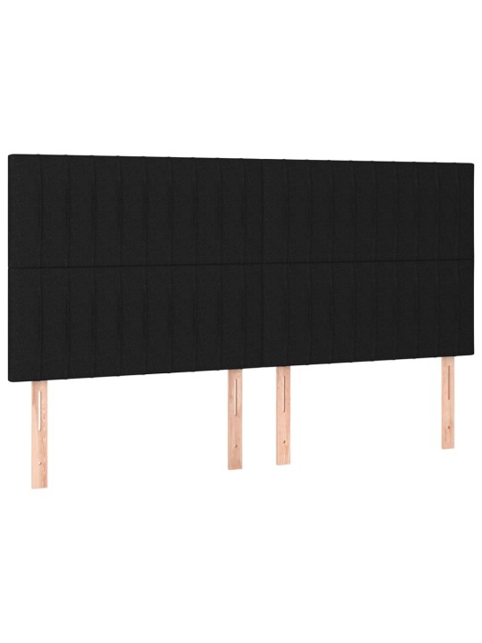 Gulta bez matrača, melns, 160x200 cm, audums