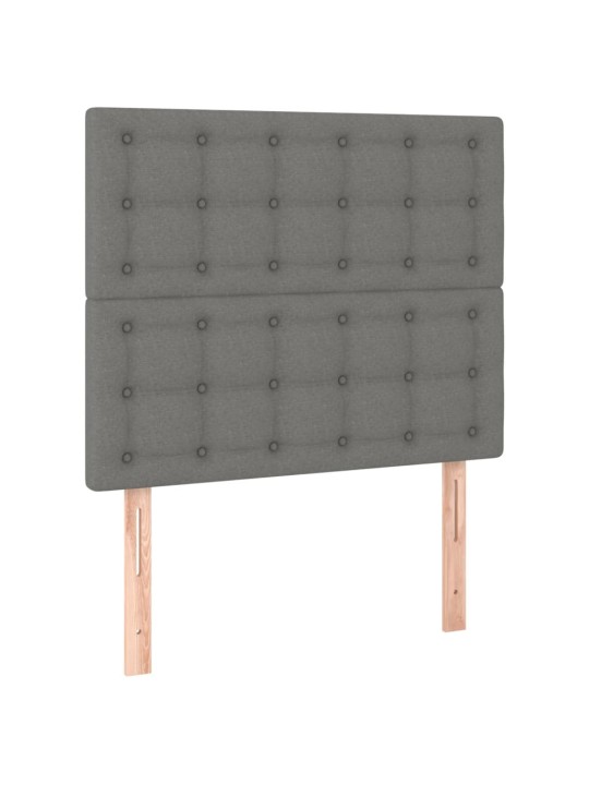 Gultas rāmis ar galvgali, tumši pelēks, 80x200 cm audums