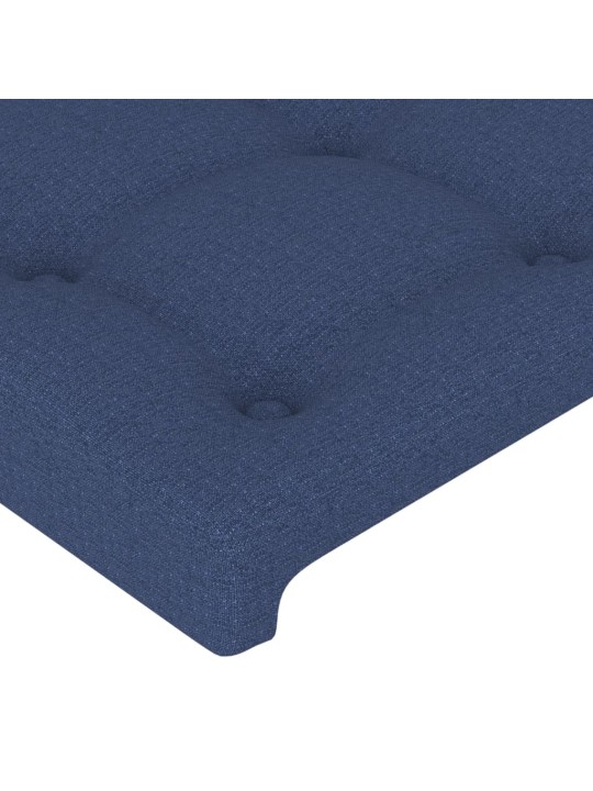 Gultas rāmis ar galvgali, zils, 80x200 cm audums