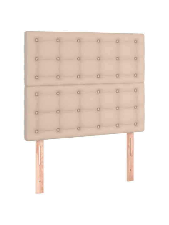 Gultas rāmis ar galvgali, kapučīno krāsa,90x200cm, mākslīgā āda