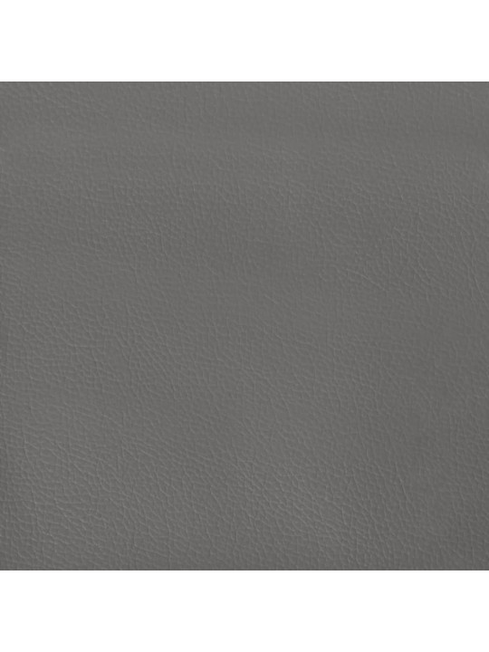Gultas rāmis ar galvgali, pelēks, 120x200 cm, mākslīgā āda