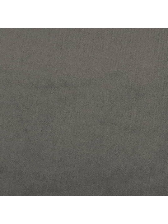 Gulta bez matrača, tumši pelēks, 160x200 cm, samts