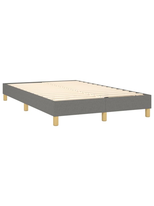 Kontinentālā gulta ar matraci, tumši pelēka audums, 120x200cm