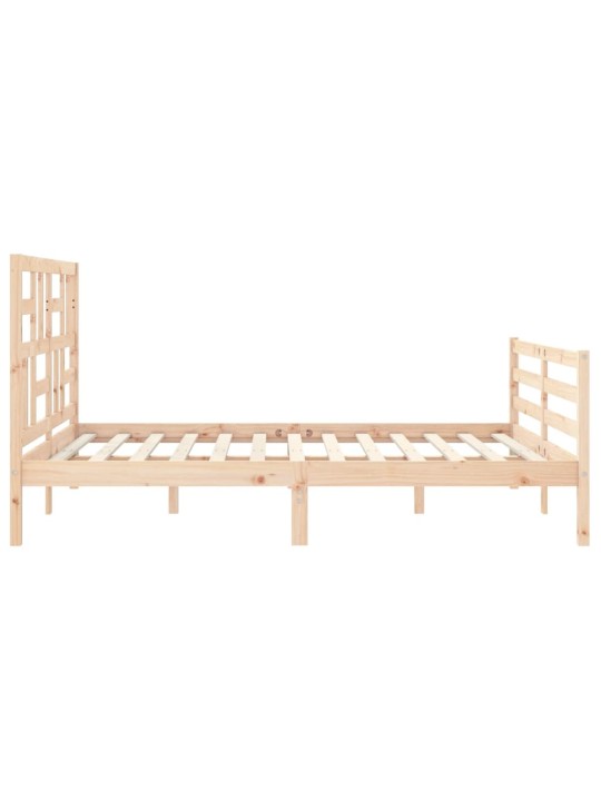 Gultas rāmis ar galvgali, King size izmērs, masīvkoks
