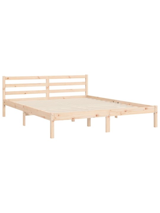 Gultas rāmis ar galvgali, King size izmērs, masīvkoks