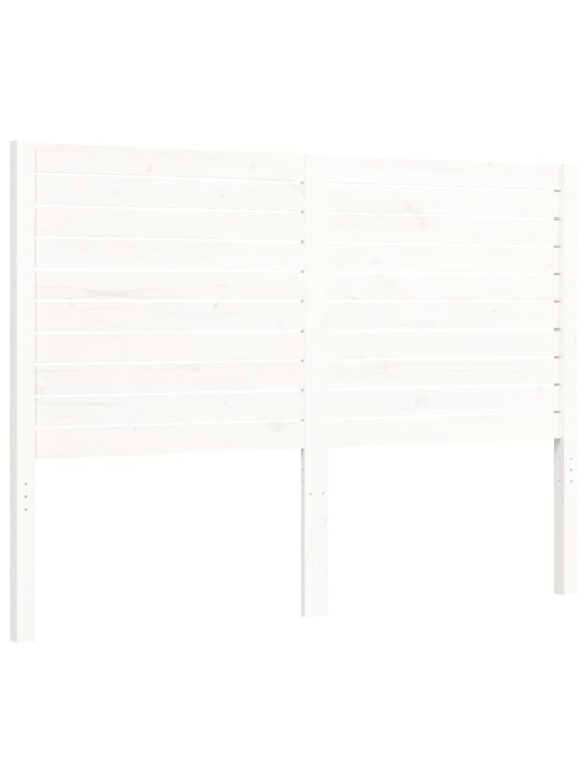 Gultas rāmis ar galvgali, 120x200 cm, masīvkoks, balts