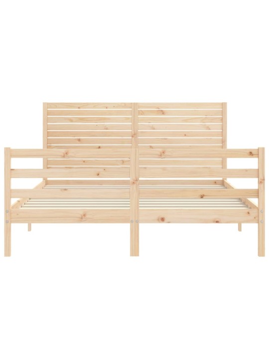 Gultas rāmis ar galvgali, King size izmērs, masīvkoks