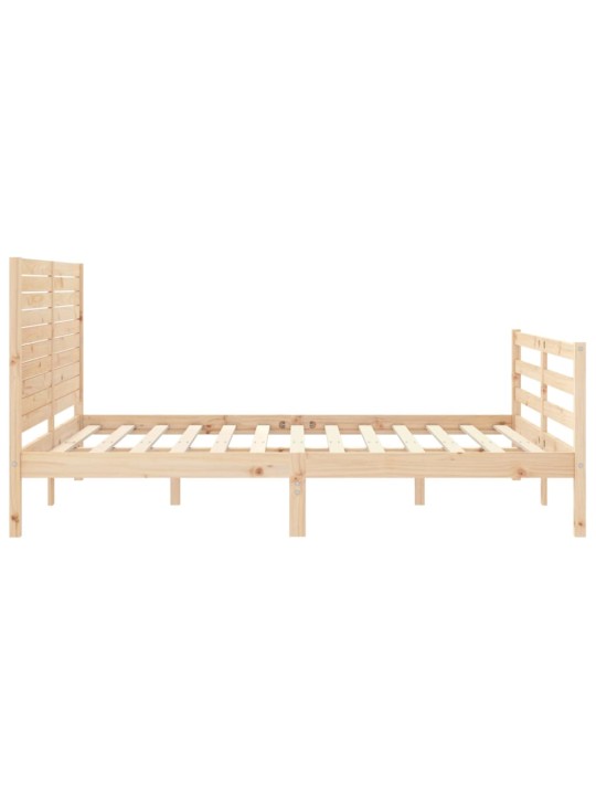Gultas rāmis ar galvgali, King size izmērs, masīvkoks