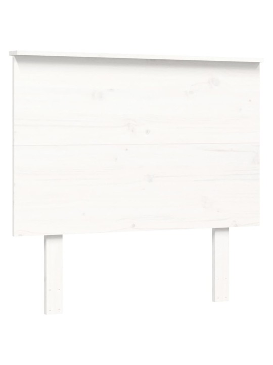 Gultas rāmis ar galvgali, balts, 100x200 cm, masīvkoks