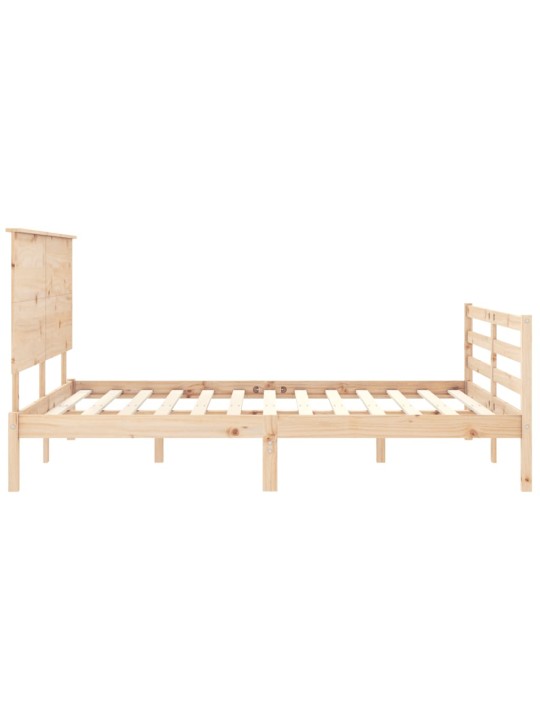 Gultas rāmis ar galvgali, King size izmērs, masīvkoks
