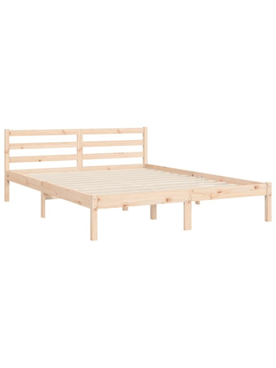 Gultas rāmis ar galvgali, King size izmērs, masīvkoks