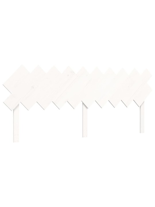 Gultas rāmis ar galvgali, balts, 200x200 cm, masīvkoks