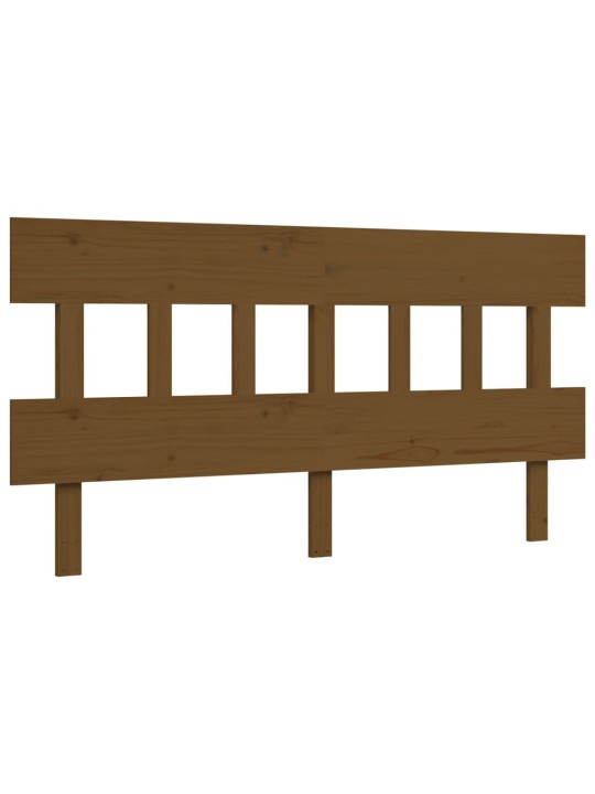 Gulta ar galvgali senioriem, king size, masīvkoks, medus brūns