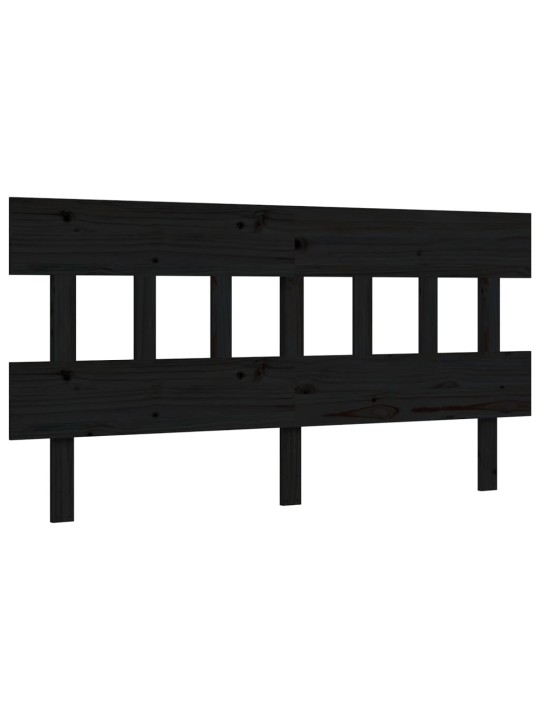 Gulta ar galvgali senioriem, king size izmērs, masīvkoks, melns