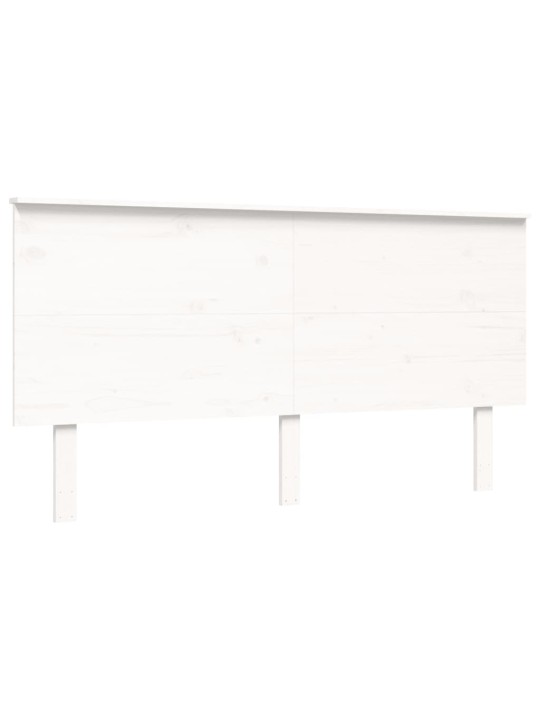 Gulta ar galvgali senioriem, king size izmērs, masīvkoks, balts