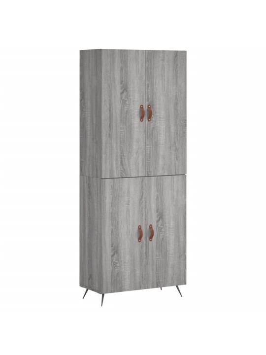 Augstais skapis, pelēks, 69,5x34x180 cm, inženierijas koks