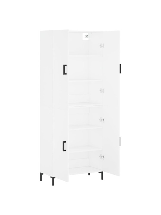 Augstais skapis, balts, 69,5x34x180 cm, inženierijas koks