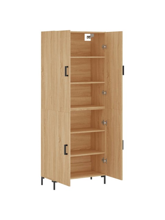 Augstais skapis, ozolkoka, 69,5x34x180 cm, inženierijas koks