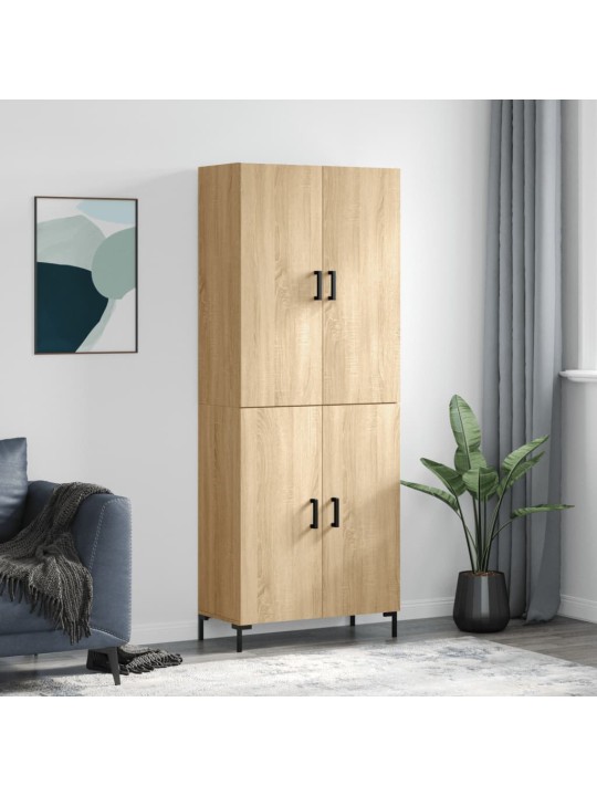Augstais skapis, ozolkoka, 69,5x34x180 cm, inženierijas koks