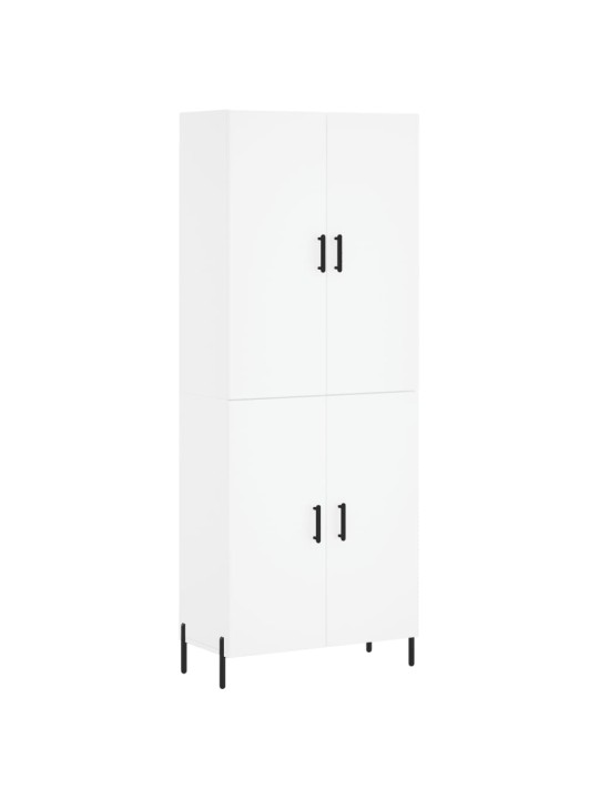 Augstais skapis, balts, 69,5x34x180 cm, inženierijas koks